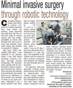 Dr. Vishnu Agarwal - Article in Bombay Times - November 2016